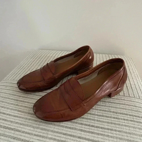 $890 LUKURE Hand crafted/painted in Italy soft Capri Kangaroo leather loafer 36 - Picture 4 of 12